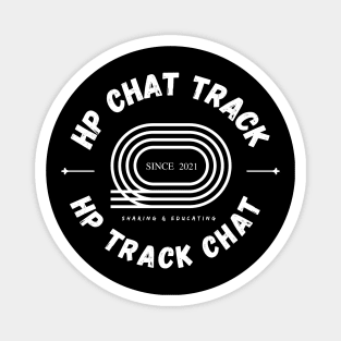 HP Chat Track and  HP Track Chat   white logo Magnet